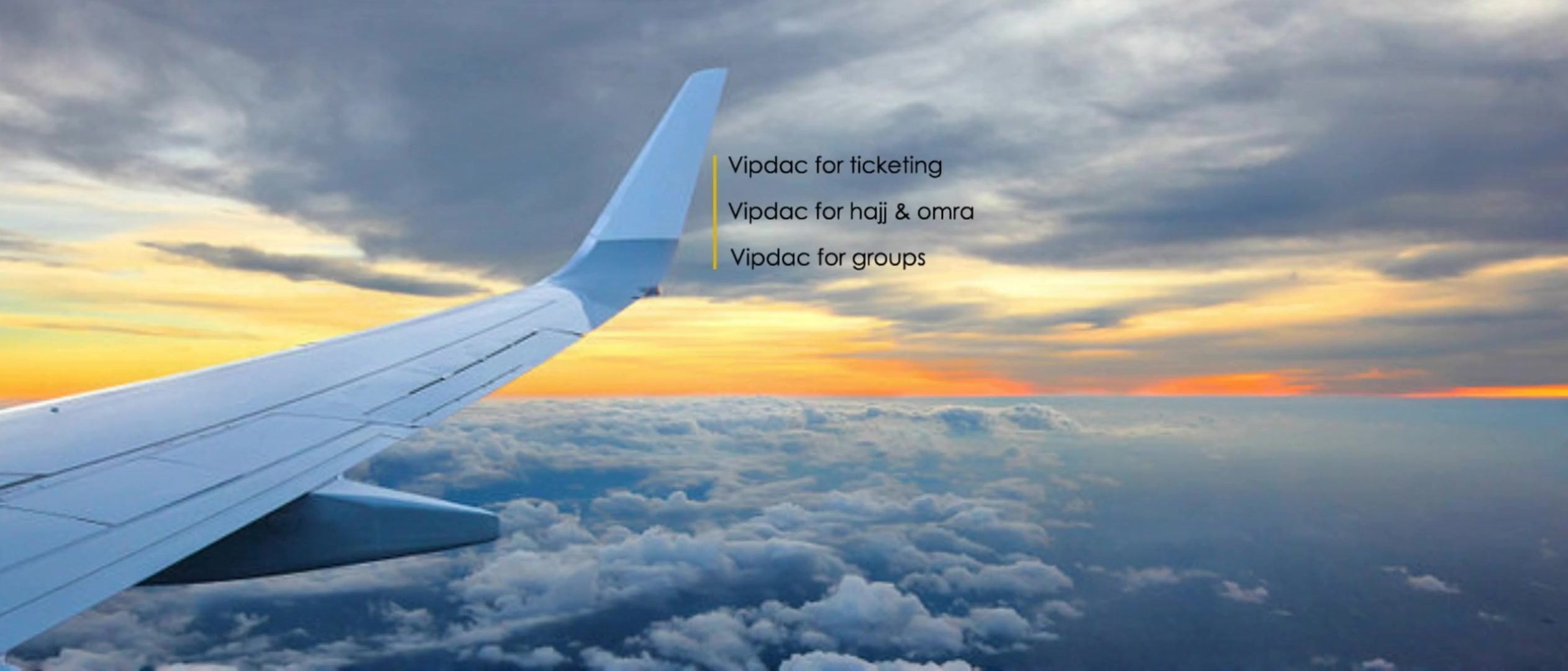 VIP DAC private jet with Fly Private message